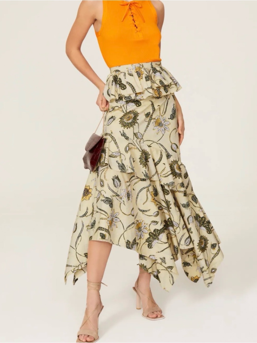 Ulla Johnson Ivette Midi Skirt Lemonbalm size 2